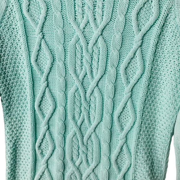 Mint green cable knit sweater - Picture 5 of 5